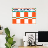 Medewerker van de maand erkenning foto display poster (Thuiskantoor)