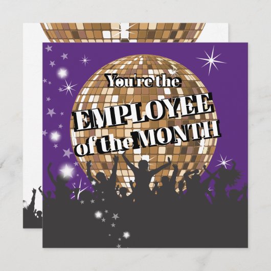 Medewerker van de maand erkenningskaart kaart (Voorkant / Achterkant)