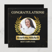 Medewerker van de maand erkenningskaart kaart (Voorkant / Achterkant)