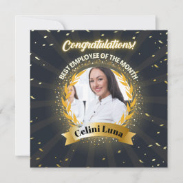 Medewerker van de maand erkenningskaart kaart