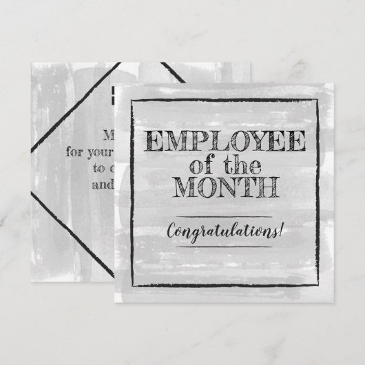 Medewerker van de maand erkenningskaart kaart (Voorkant / Achterkant)