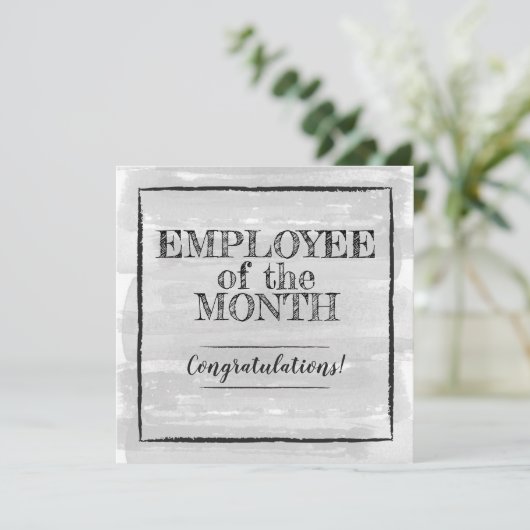 Medewerker van de maand erkenningskaart kaart (Staand voorkant)