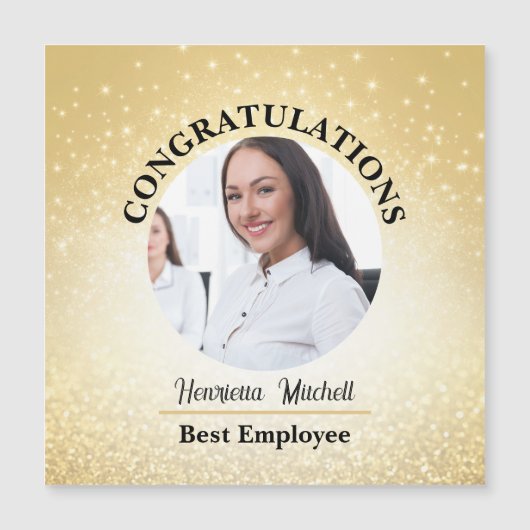 Medewerker van de Maand Herkenning Magnetische Kaa Uitnodiging (Voorkant)