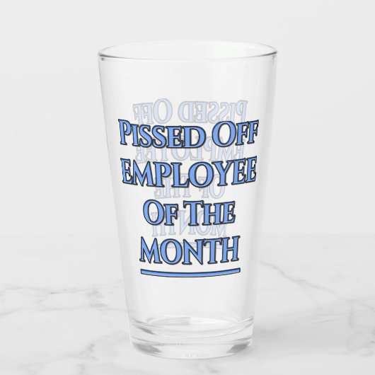 Medewerker van de maand Humor Glas (Achterkant)