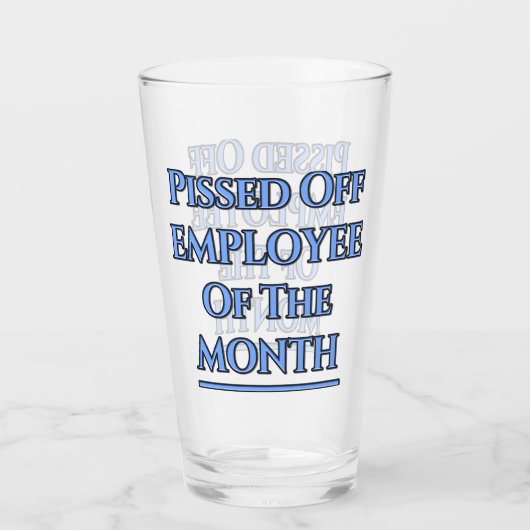 Medewerker van de maand Humor Glas (Voorkant)