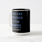 Medewerker van de maand Humor Tweekleurige Koffiemok (Voorkant links)