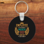 Medewerker van de maand maart 2025 Vintage Sleutelhanger (Voorkant)