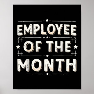 Medewerker van de maand Shirt Mannen Vrouwen Beste Poster