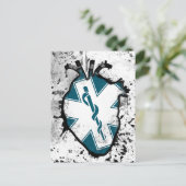 medewerker van de medische spoedhulp bij de start  briefkaart (Staand voorkant)