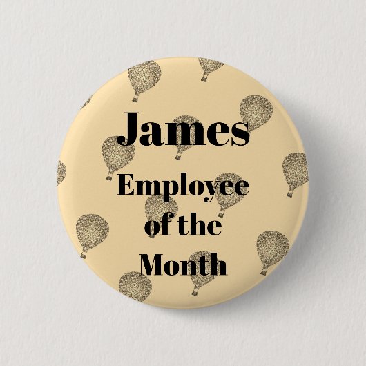 Medewerker van de Month Mosaic Hot Air-ballon Ronde Button 5,7 Cm (Voorkant)