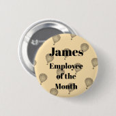 Medewerker van de Month Mosaic Hot Air-ballon Ronde Button 5,7 Cm (Voorkant /achterkant)