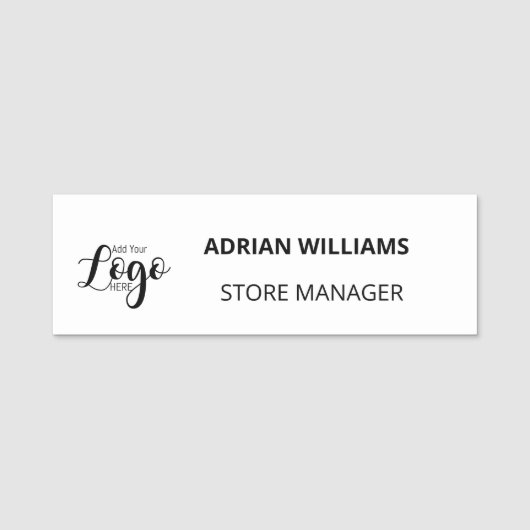 medewerker van het douane-logo bedrijf naamplaatje (Voorkant)