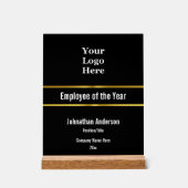 Medewerker van het Jaar en Uw Logo hier Sjabloon Acryl Bord (Voorkant)