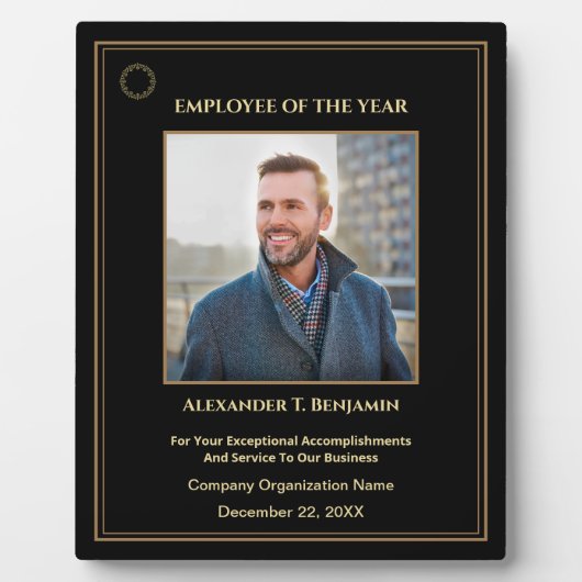Medewerker van het jaar Foto Gold Custom Awards Fotoplaat (Voorkant)