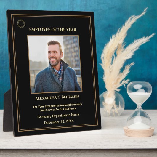 Medewerker van het jaar Foto Gold Custom Awards Fotoplaat (Zijkant)