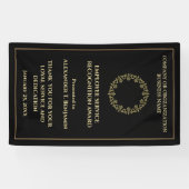 Medewerker van het jaar Gold Black Business Spandoek (Horizontaal)