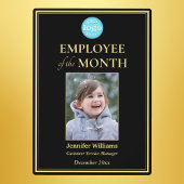 Medewerker van het Maand Company Logo Foto Gold Fotoplaat