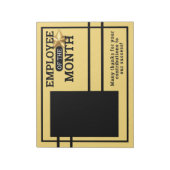 Medewerker van het maandblad met foto-toekenningsn notitieblok (Linkerzijde)