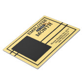 Medewerker van het maandblad met foto-toekenningsn notitieblok (Schuin)