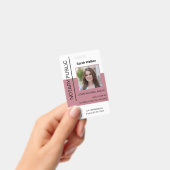 Medewerker van notaris overheidsdienaar (roze) badge (Handheld)