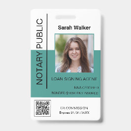 Medewerker van notarisbureau voor kantoorgebruik d badge