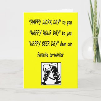 Medewerker Verjaardag Happy Beerday wenskaart Kaart