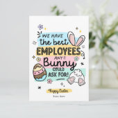 Medewerker Waardering Gelukkige Pasen Kaart (Staand voorkant)