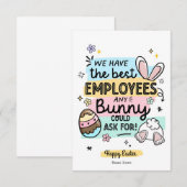 Medewerker Waardering Gelukkige Pasen Kaart (Voorkant / Achterkant)