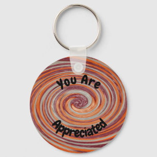 Medewerker Waardering Groovy Swirl Bright Company Sleutelhanger