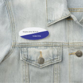 Medewerker Wit Blauw Eenvoudig Naamplaatje (In situ)