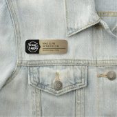 Medewerker Zwart Metallic Oud Goud Logo Magnetisch Naamplaatje (In situ)