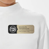 Medewerker Zwart Metallic Oud Goud Logo Magnetisch Naamplaatje