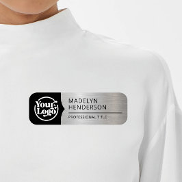 Medewerker Zwart Metallic Zilver Logo Magnetisch Naamplaatje