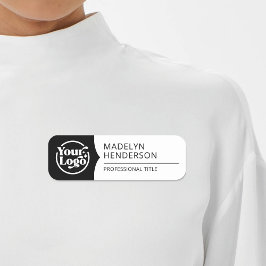 Medewerker Zwart Wit 2 Kleur Logo Magnetisch Naamplaatje