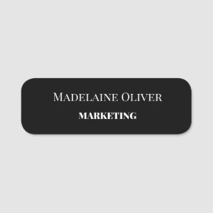 Medewerker Zwart Wit Eenvoudige Afdeling Naamplaatje