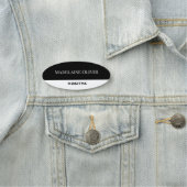 Medewerker Zwart Wit Logo Eenvoudig Naamplaatje (In situ)