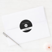 Medewerker Zwart Wit Logo Eenvoudig Ronde Sticker (Envelop)