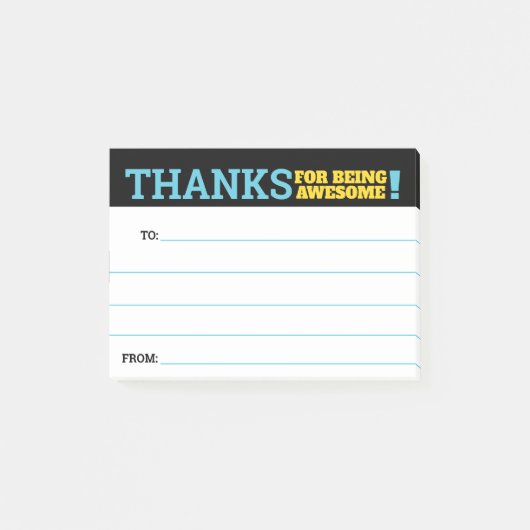 Medewerkerherkenner bedankt u kudos post-i post-it® notes (Voorkant)