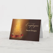 Medewerkers Aangepaste zakelijke dank voor Kerstmi Bedankkaart (Voorkant)