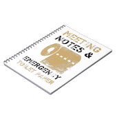 Medewerkers van congresnota's en noodtoiletpapier notitieboek (Linkerzijde)