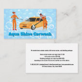 Medewerkers van de wasstraat | Zeepbellen Visitekaartje (Voorkant / Achterkant)