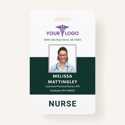 Medewerkers van Healthcare Business Logo Foto-ID A Badge (Voorkant)