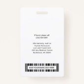 Medewerkers van Healthcare Business Logo Foto-ID A Badge (Achterkant)