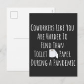 Medewerkers zoals jij zijn moeilijker te vinden feestdagenkaart (Voorkant / Achterkant)