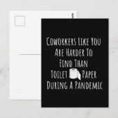 Medewerkers zoals u zijn moeilijker te vinden dan  briefkaart (Voorkant / Achterkant)