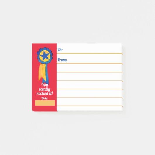Medewerkerserkenning voor je Rock Ribbon Award Post-it® Notes (Voorkant)