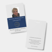 Medewerkersfoto Uw zakelijke Logo toevoegen Badge (Front & Back)