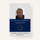 Medewerkersfoto Uw zakelijke Logo toevoegen Badge (Voorkant)