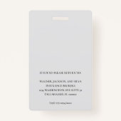 Medewerkersfoto Uw zakelijke Logo toevoegen Badge (Achterkant)