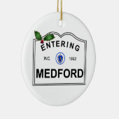 Medford MA Keramisch Ornament (Rechts)